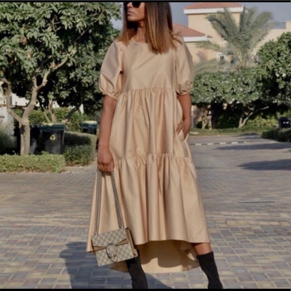 Zara beige poplin dress Clearance